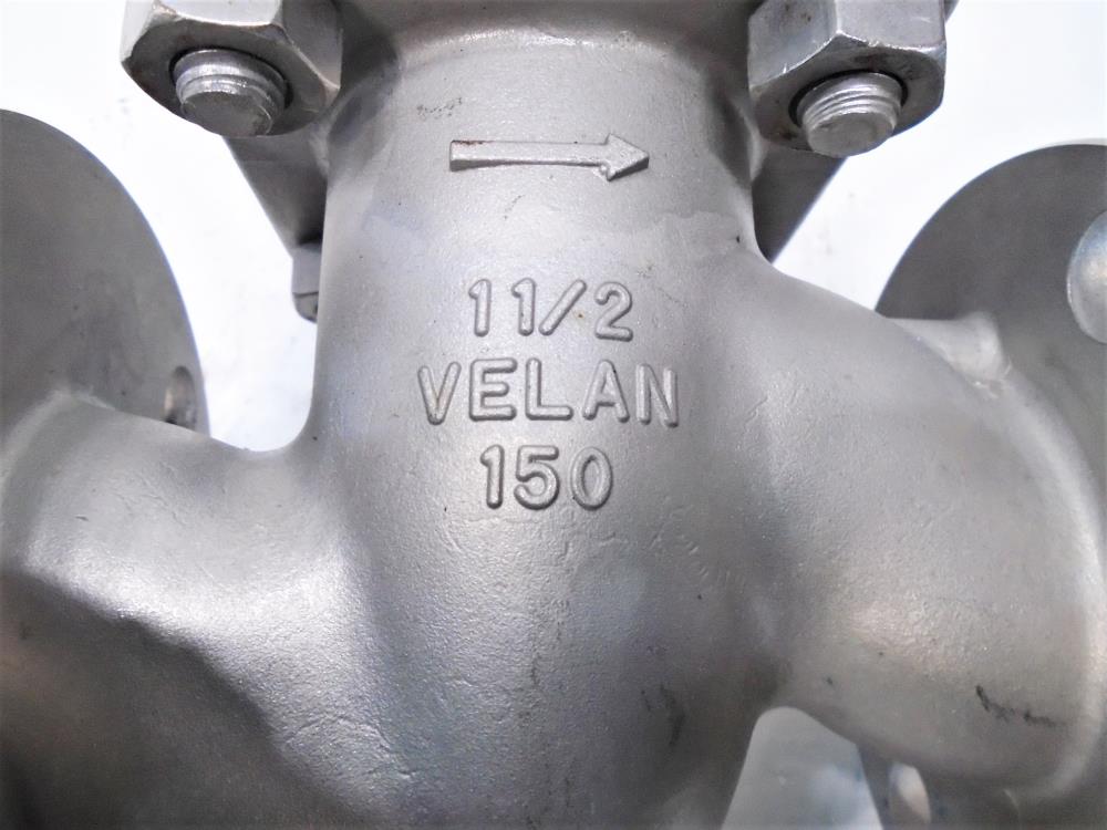 Velan 1-1/2" 150# CF8M Globe Valve, Model B W330, #F07-0074C-13SX, 275 PSIG